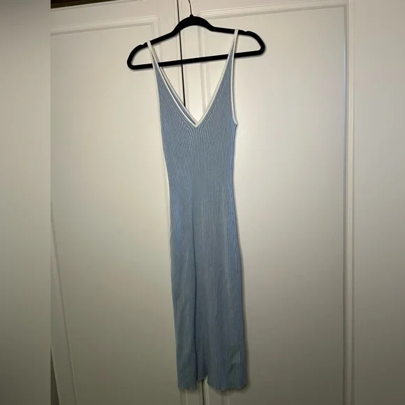 Abercrombie & Fitch Knit Tank Midi Dress Silk Cotton blend - Picture 6 of 8